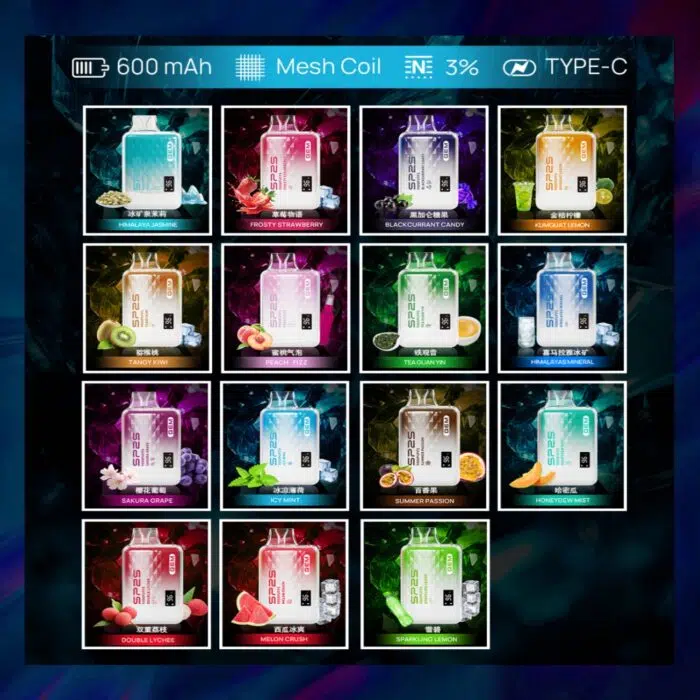 SP2S 9000 口拋棄式電子煙 外觀實拍